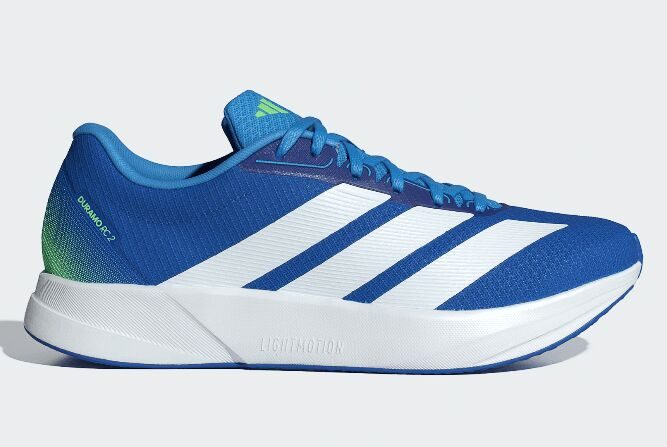 Tênis Adidas azul para corrida e desempenho esportivo