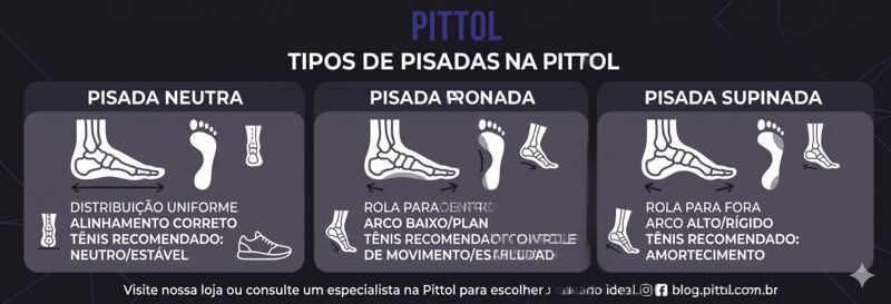 Tipos de pisadas: neutra, pronada e supinada na Pittol.