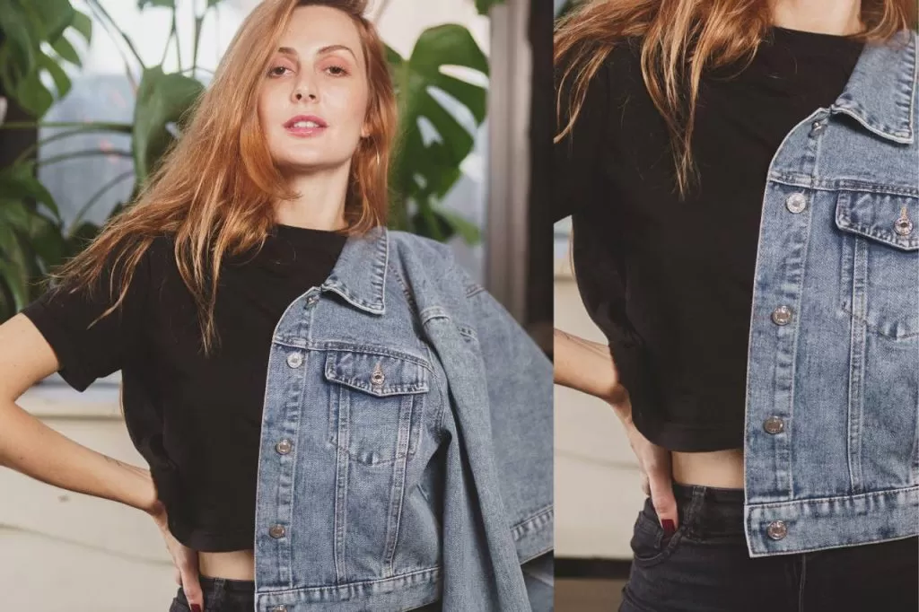 Calça jeans com cropped