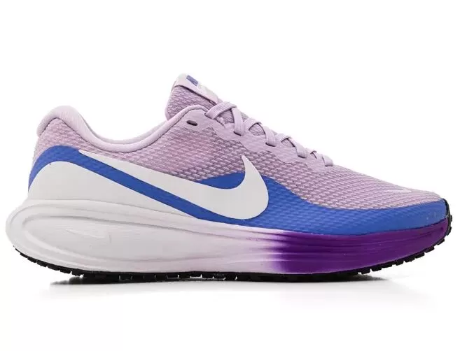 Tênis Nike em tons de roxo e azul para corrida